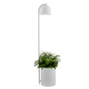 Dekoracyjna LAMPA stojąca BOTANICA 40850108 Kaspa podłogowa OPRAWA metalowa tuba z doniczką szara