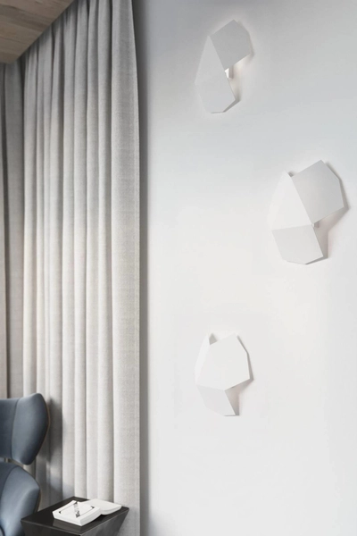 Kinkiet LAMPA ścienna SL.0424 geometryczna OPRAWA metalowa biała