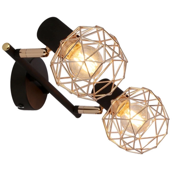 Kinkiet ścienny na listwie Acrobat 92-66336 Candellux czarny złoty