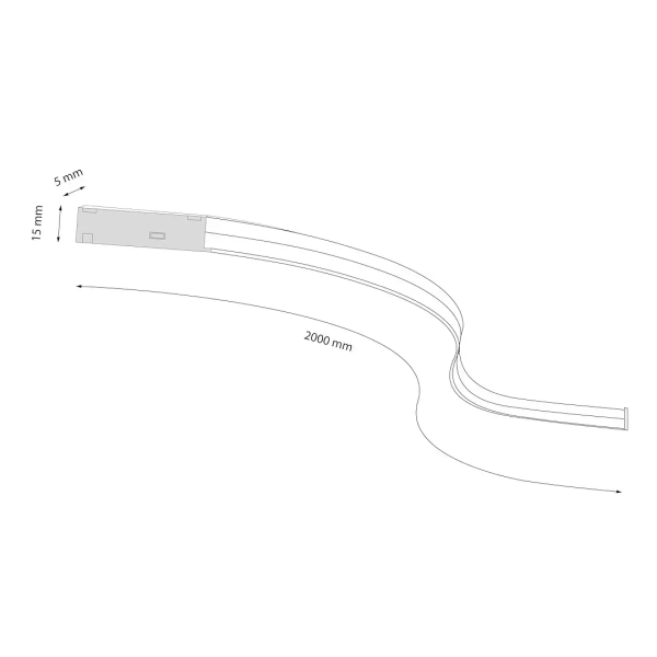 Szynowa taśma magnetyczna Magnetic Track ML2153 LED 20W 4000K czarny