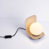Lampka na biurko HERAS LE44296 bubble ball drewniana czarna