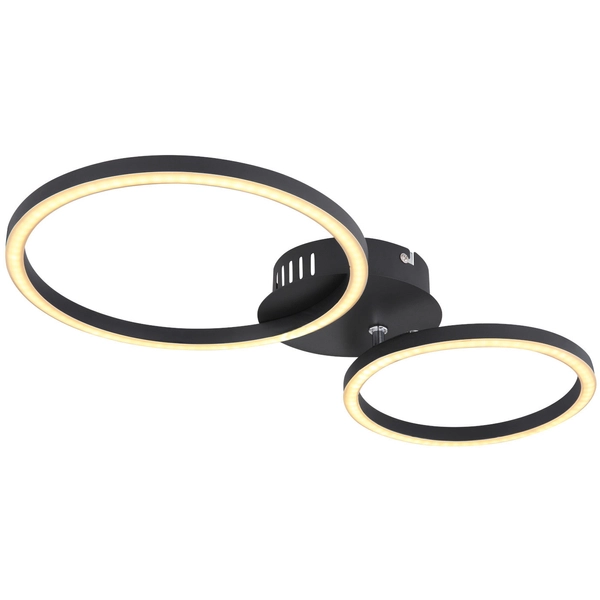 Lampa sufitowa KENDY 67233-24S metalowa pierścienie LED 24W 3000K czarne