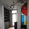 Futurystyczny zwis Astrifero ST-9047-21 Step romb bursztynowy czarny