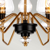 Industrialna lampa wisząca Armand DL-ARMAND8-AB Elstead metalowa złota czarna