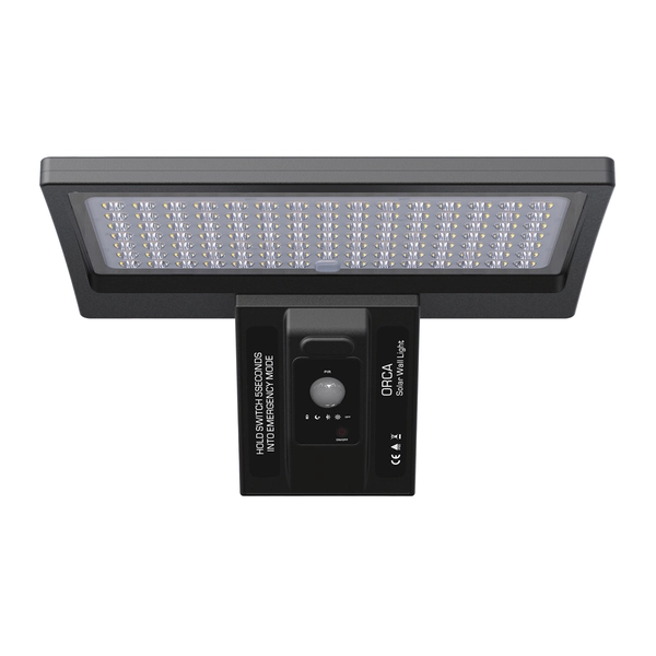 Lampa solarna Milo EKO9154 Ekolight LED 8W 4000K na elewację IP65 czarna