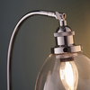 Vintage lampa stołowa L&-197590 Light& ze szklanym kloszem nikiel