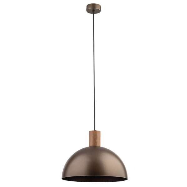 Lampa zwisowa nad stół Oslo 4508 do kuchni drewniana brązowa