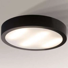 Plafon LAMPA sufitowa NOMI 8593 Shilo łazienkowa OPRAWA plafoniera okrągła LED 11,52W 4000K IP44 czarna