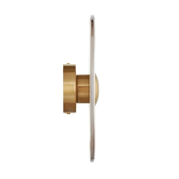 Kinkiet ścienny minimalistyczny HELIOS ST-X007W złoty metalowy szklany LED 3W 3000K