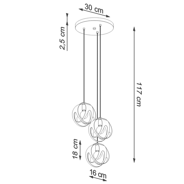 Wisząca lampa industrialna SL.1088 do jadalni nad stół czarna