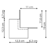 Łącznik zewnętrzny do szynoprzewodu Magnetic LP-554-MAG-BK metalowy czarny