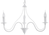 Żyrandol LAMPA wisząca SL.0213 metalowa OPRAWA świecznikowa ZWIS na łańcuchu maria teresa biała