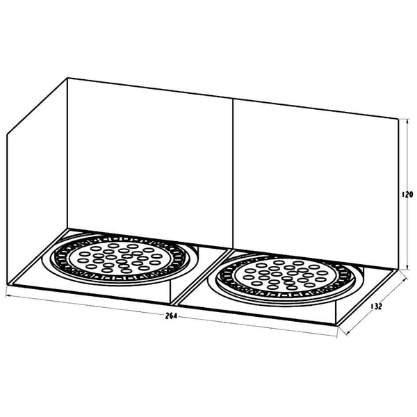 Spot LAMPA sufitowa BOX ACGU10-116 Zumaline prostokątny downlight biały