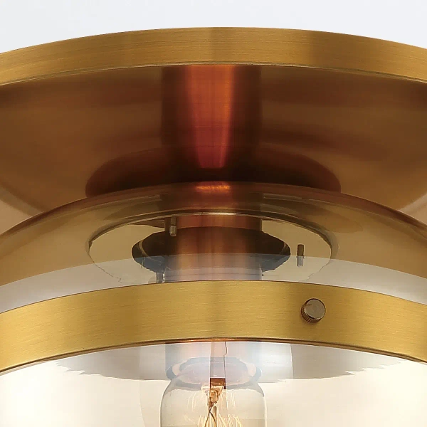 Plafon retro szklany Nottingham QN-NOTTINGHAM-F-S-AB mosiądz bursztynowy