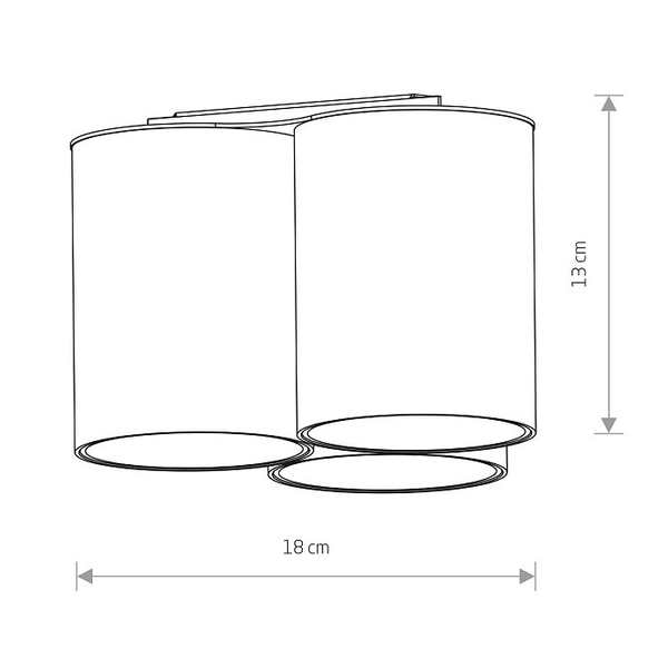 Plafon lampa sufitowa Eye Tone 8093 białe tuby do sypialni