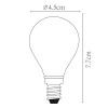 Bańka żarówka LED 49022/04/67 Lucide E14 4W 2700K 360lm szklana przydymiona