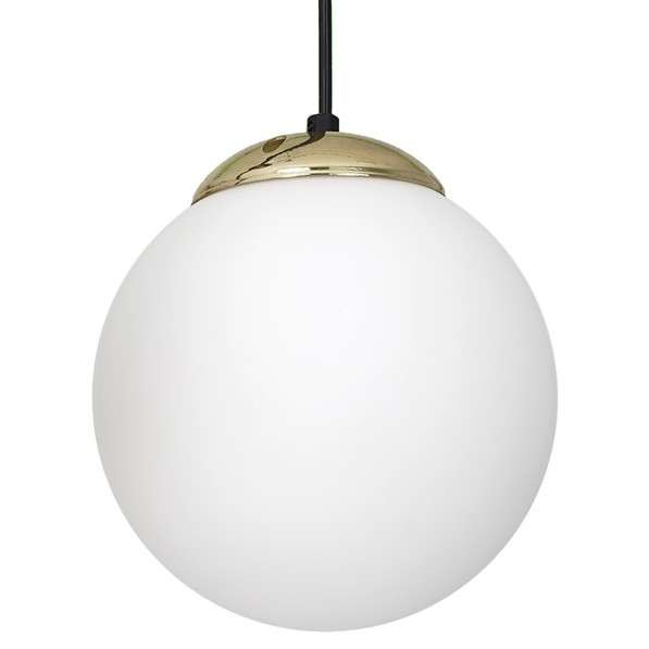 Loftowa LAMPA wisząca SPARTA MLP6495 Milagro okrągła OPRAWA szklany ZWIS kula ball biała złota