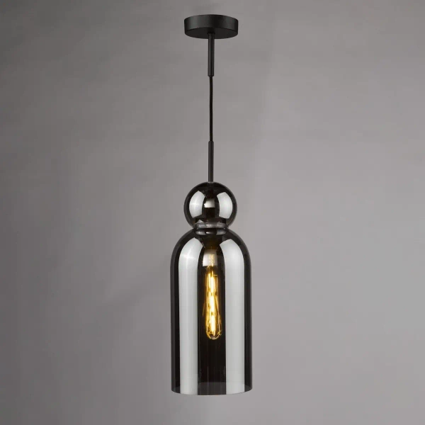 Loftowa wisząca lampa Tao TAO0110 do salonu czarny przydymiona