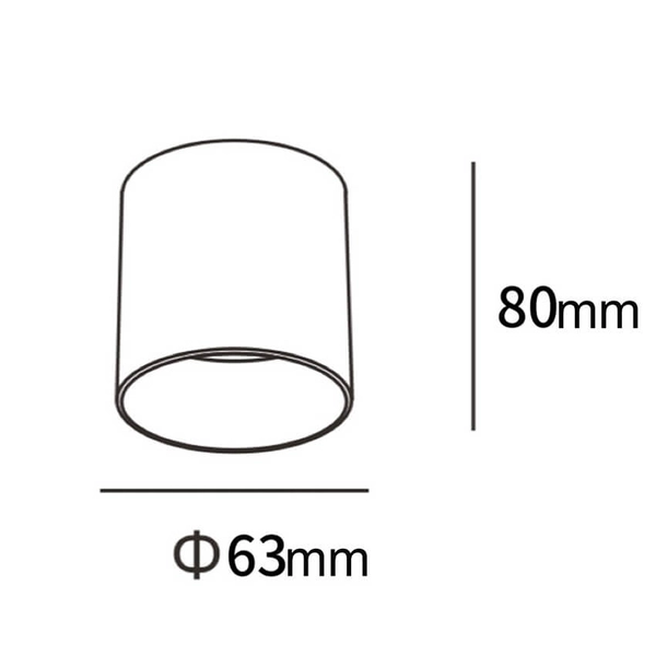 Metalowa lampa sufitowa Tom LP-4848/1RM WH LED 5W 3000-6000K biała czarna