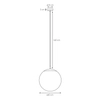 Minimalistyczna lampa wisząca ALUR 11150119 Kaspa do jadalni biała dąb
