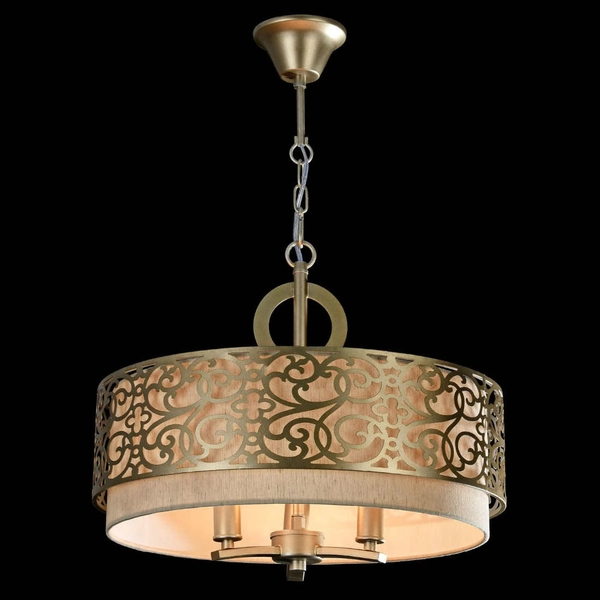 Antyczna LAMPA wisząca VENERA H260-03-N Maytoni abażurowa OPRAWA metalowy zwis złoty