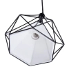 Industrialna lampa wisząca Diamond CHNR3L-E27 Abigali druciana czarna biała