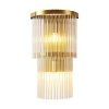 Ścienna lampa Cascada CGCASCADA40 kryształowa glamour mosiądz