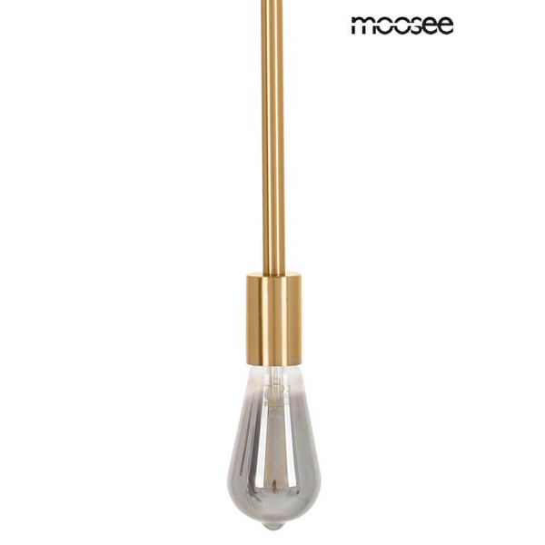 Podwójna lampa wisząca Riva MSE010100395 Moosee do salonu złota czarna