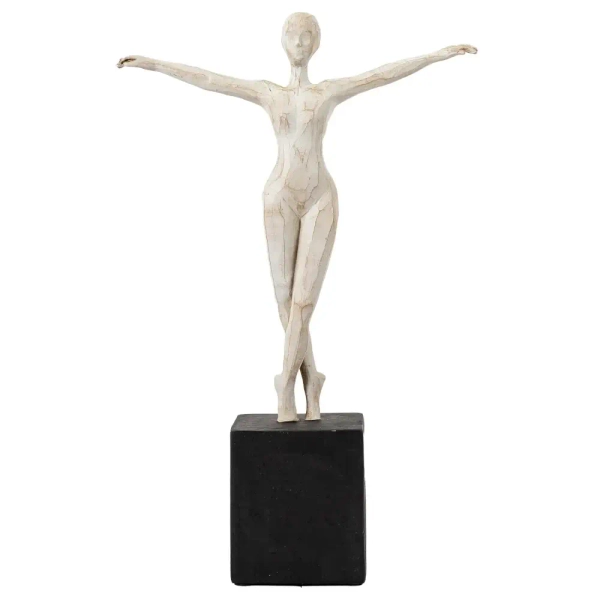 Rzeźba baletnica Ballerina 5059413869884 dekoracja kobieta czarny biały