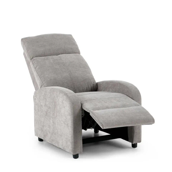 Fotel wypoczynkowy RELAX PREMIUM jasnoszary KH1501100392 z podnóżkiem