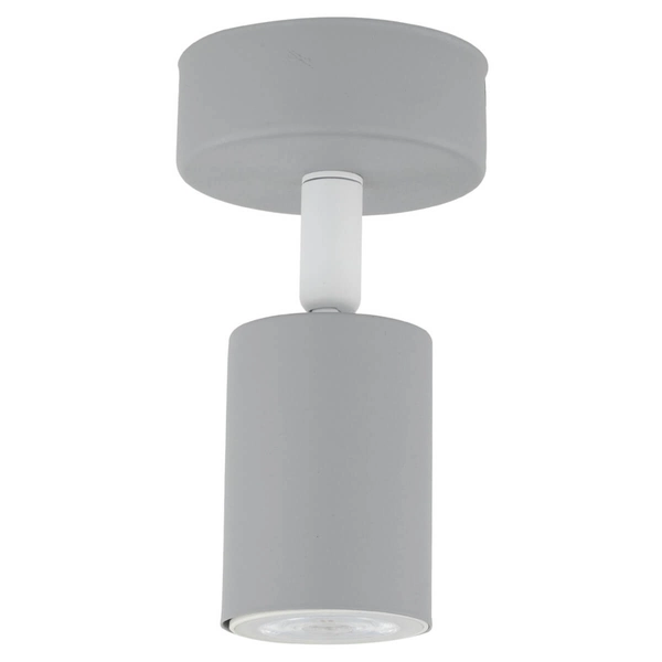 Regulowana lampa ścienna Livia 10223 tuba reflektorek szara