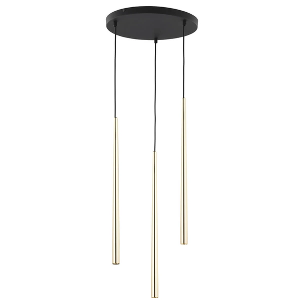 Kaskadowa lampa wisząca Piano 6421 TK Lighting tuby czarna złota