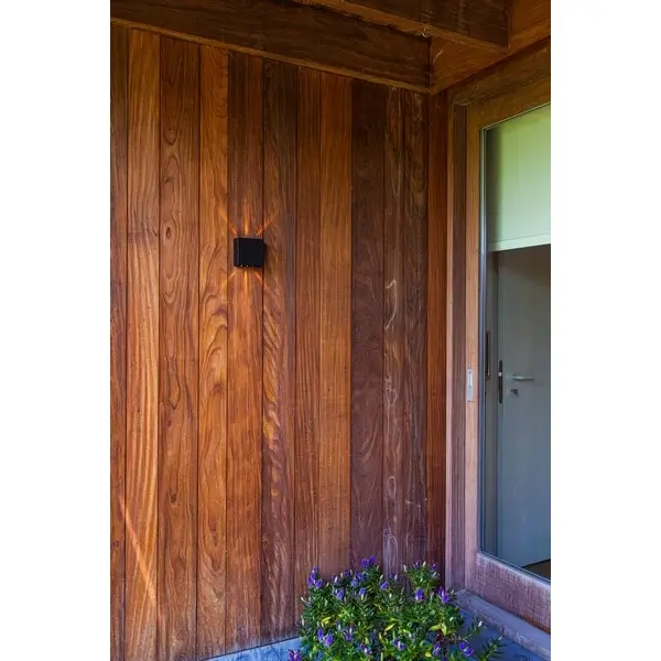 Kinkiet LAMPA ścienna GEMINI BEAMS 5104003012 Lutec kwadratowa OPRAWA elewacyjna LED 10W 3000K metalowa IP54 czarna