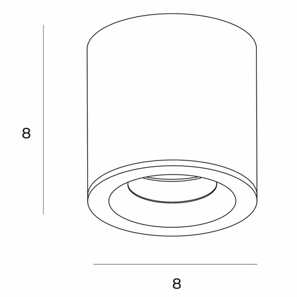 Zewnętrzna lampa sufitowa Form tuba z regulacją złota
