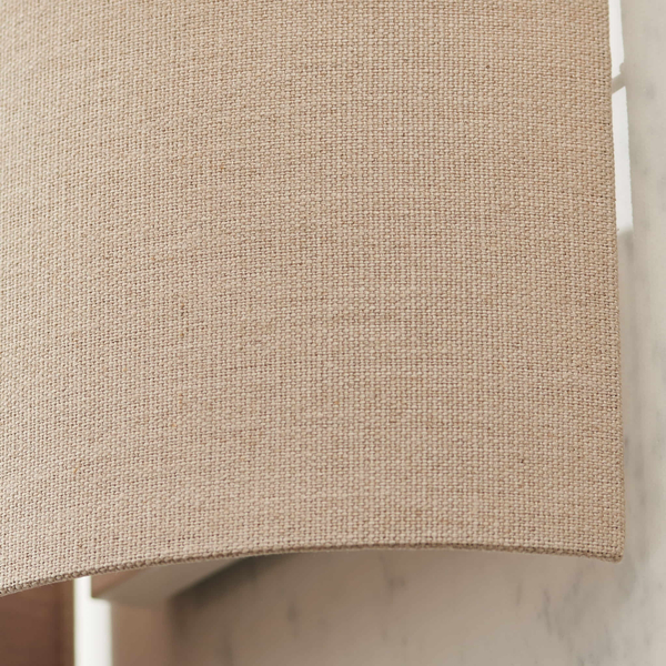 Lampa na ściane Obi 70335 Endon klasyczna len półokrągłą beżowy