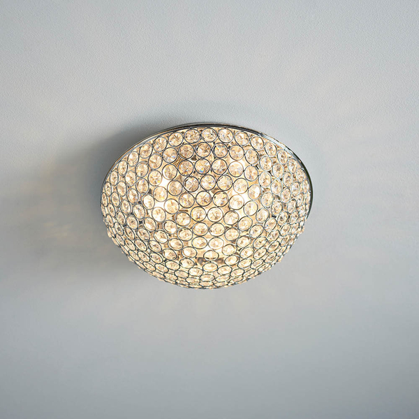 Półokrągła lampa sufitowa Chryla 60103 IP44 glamour chrom przezroczysty