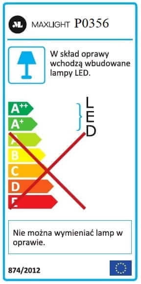 LAMPA wisząca HORIZON P0356D Maxlight loftowa OPRAWA metalowa LED 16W 3000K zwis złoty