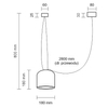 LAMPA wisząca DOBO 9035 Shilo metalowa OPRAWA zwis czarny