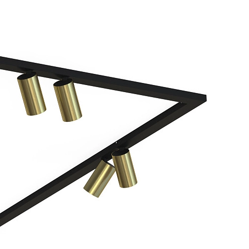 Kierunkowa lampa natynkowa Mono 7755 złote tuby do garderoby