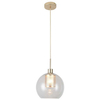 Modernistyczna LAMPA wisząca PHILANA 6495 ażurowa ZWIS kula ball złoty przezroczysty OUTLET