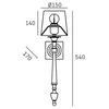 Kinkiet klasyczny Austin W01296BK-WH Cosmolight metal tkanina czarny biały