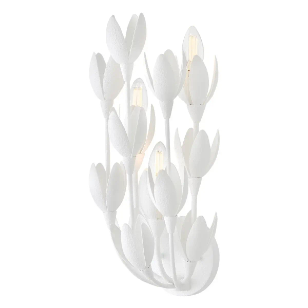 Naścienna lampa do przedpokoju Flora QN-FLORA-3W-WHT kwiaty białe