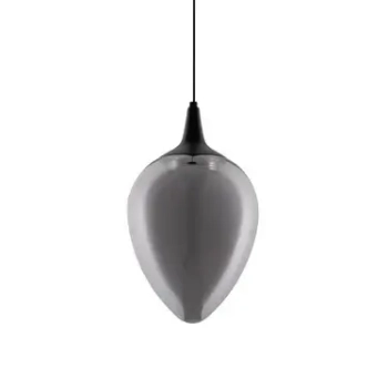 Szklana wisząca lampa VAZENDO LE45115 LED 6W 3000K czarny szary