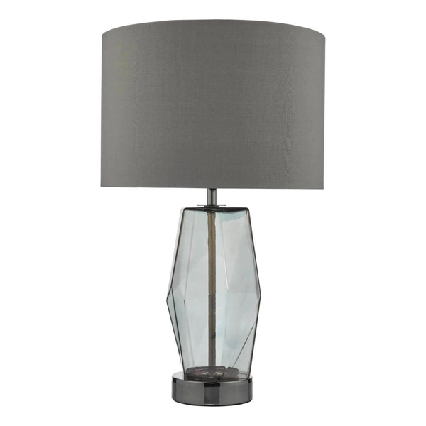 Nocna lampa szklana Mubina MUB4308 polerowany czarny chrom przydymiony