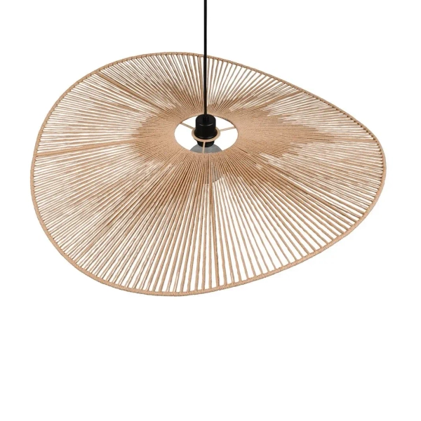 Wisząca lampa kapelusz LAURINE R36161926 ekologiczna czarny brązowy