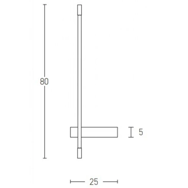 Podłużna ścienna lampa 20338 LED 10W 3000K liniowa czarny