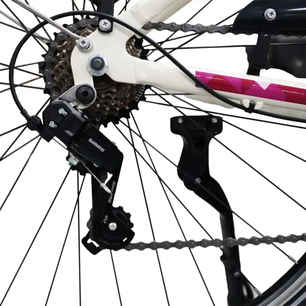 Rower elektryczny z koszykiem Goldbike 326942 28" do 80 km 42V / 2A różowy