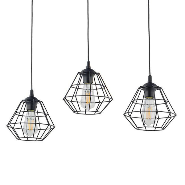 Lampa wisząca druciane klatki Diamond 6203 TK Lighting loft czarna