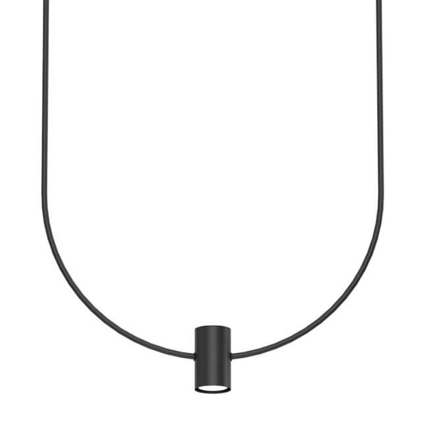 Zwisająca lampa metalowa No.C 5086 Shilo regulowana 58cm nad stół czarny