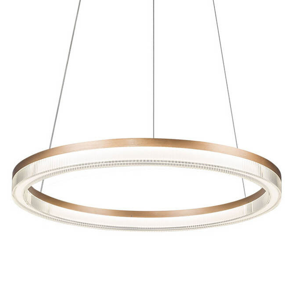 Lampa wisząca ring Midway LP-033/1P L GD Cristal Triangle LED 50W złota